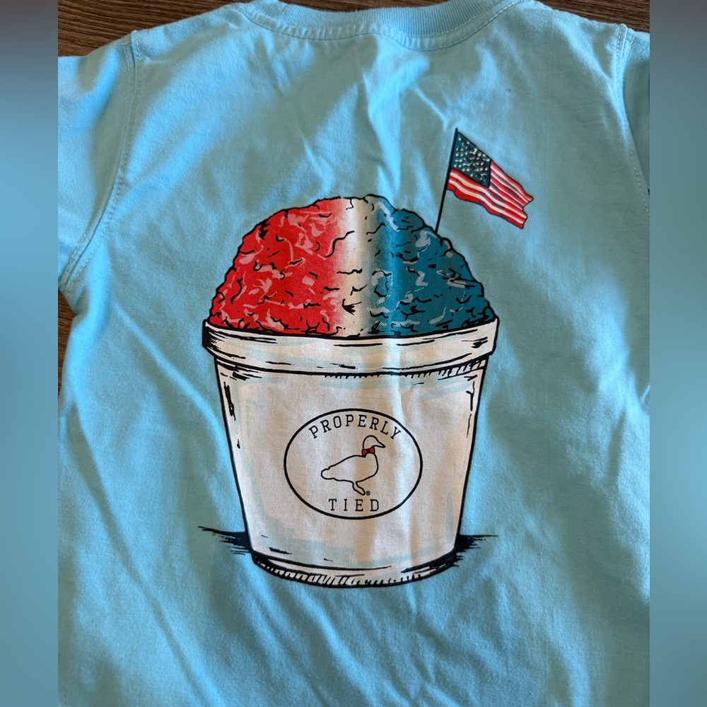 Properly Tied Kids Blue Snow Cone T-Shirt